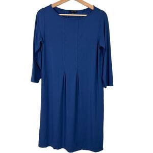 J. Jill Wearever Collection Blue Ballet Sleeve Stretch Jersey Dress Size‎ Small